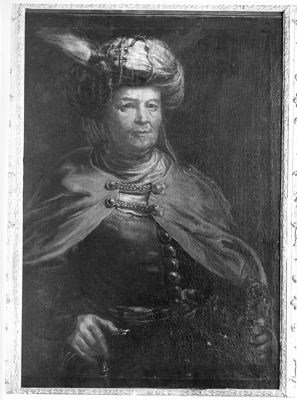 ritratto d'uomo (dipinto) di Rembrandt Harmenszzoon van Rijn (maniera) (secondo quarto sec. XVII)