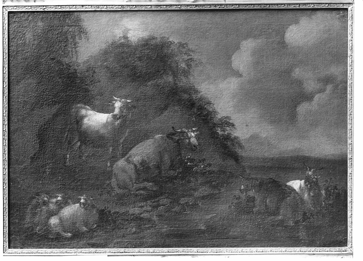 Paesaggio (dipinto, pendant) - ambito olandese (seconda metà sec. XVII)