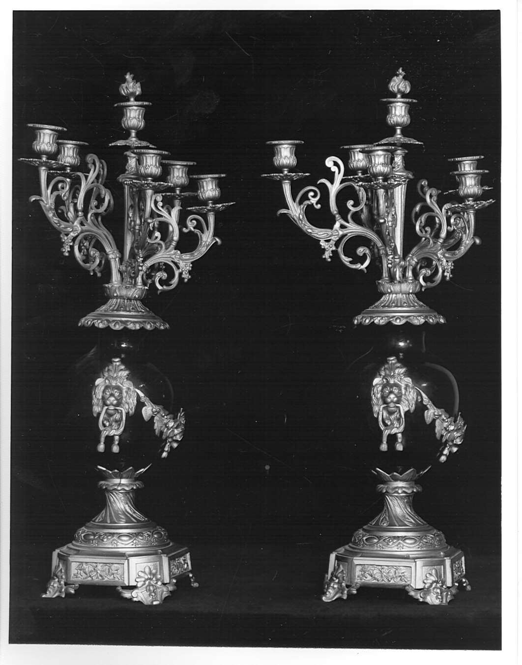 candelabro, coppia - bottega francese (seconda metà sec. XIX)