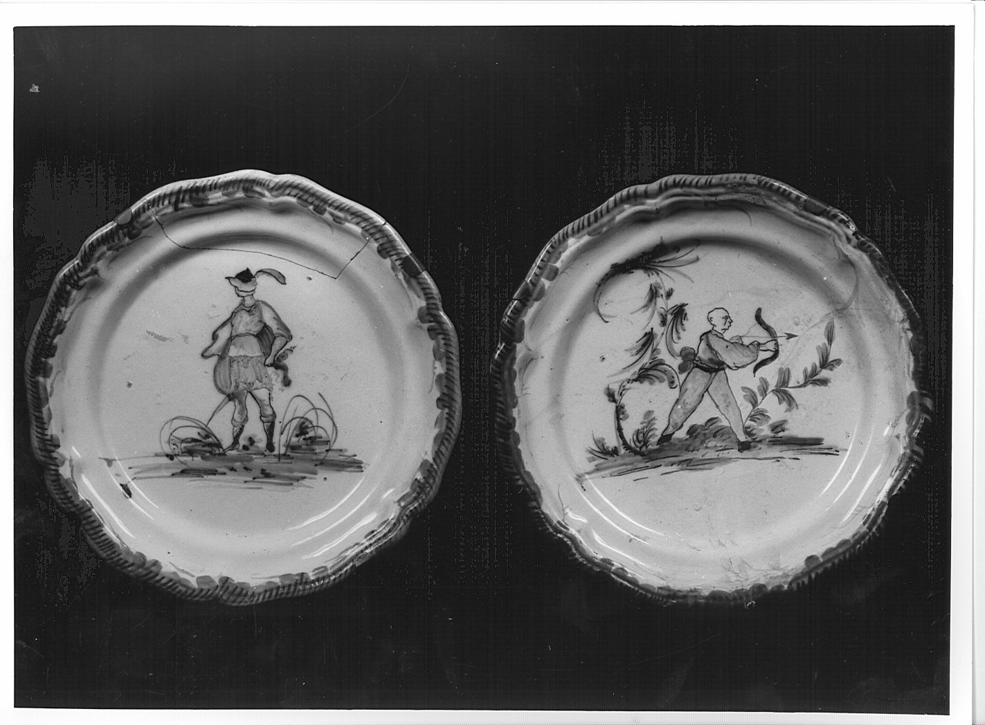 piatto, coppia - bottega lodigiana (sec. XVIII)