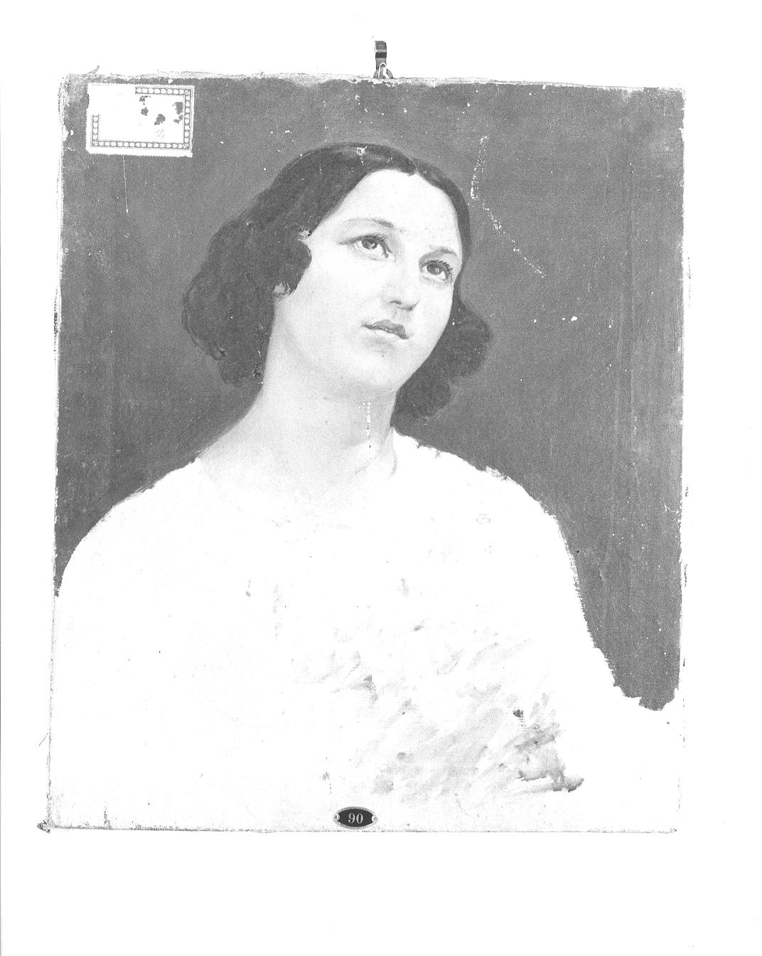 ritratto di donna (dipinto, opera isolata) di Gallini Carlo (attribuito) (sec. XIX)