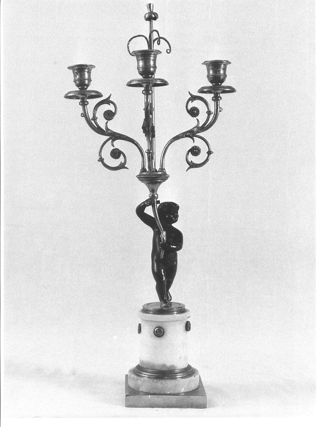 candelabro - a statua, coppia - bottega lombarda (prima metà sec. XIX)