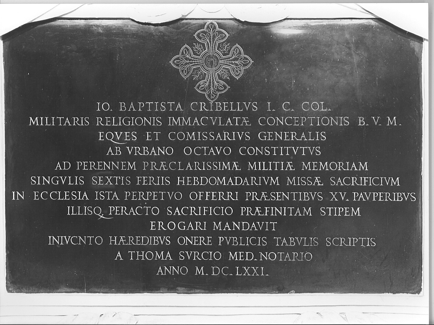 lapide, opera isolata - bottega lombarda (sec. XVII)