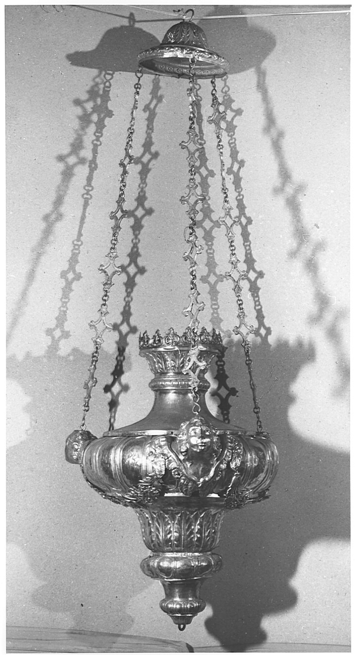 lampada pensile, opera isolata - bottega lombarda (fine sec. XVIII)