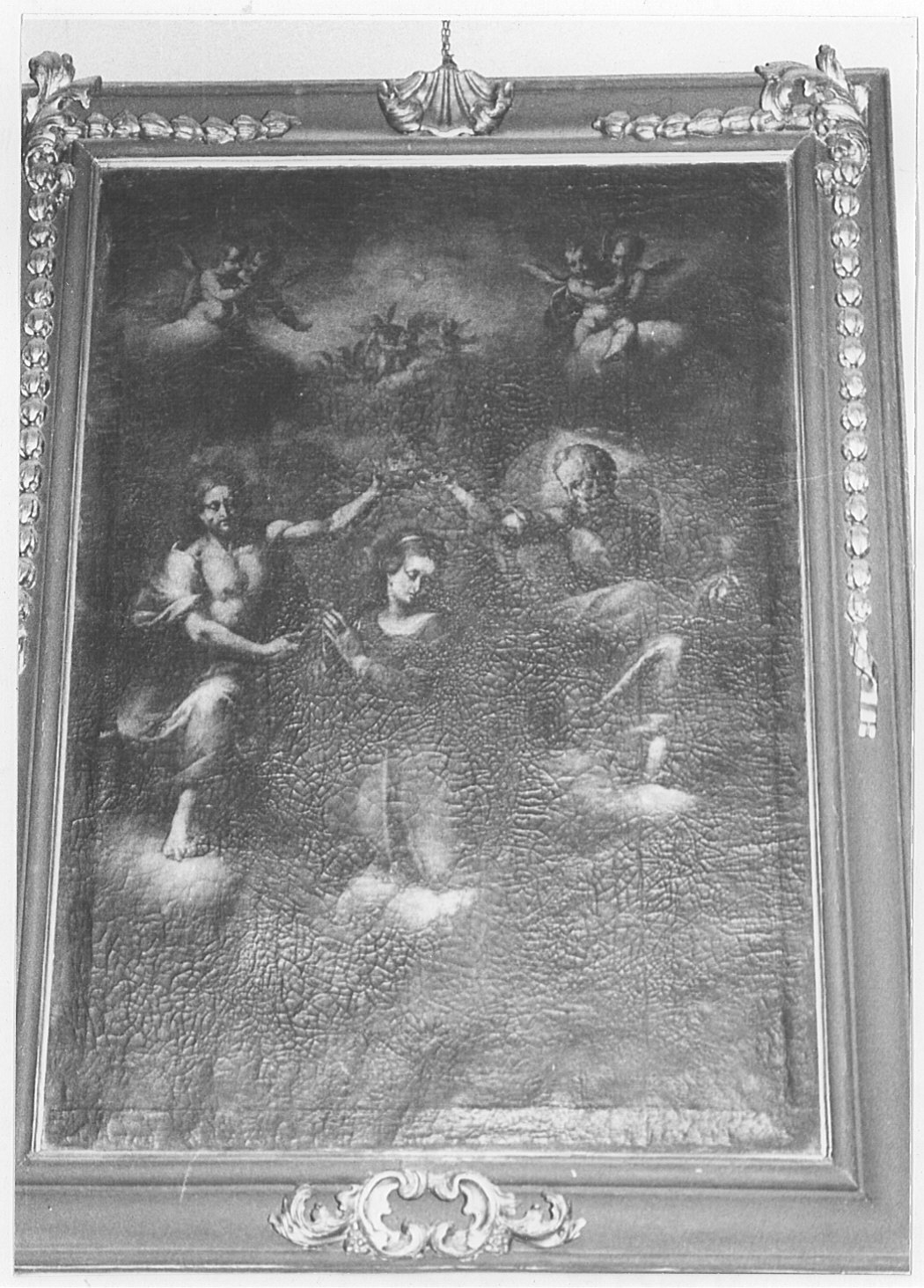 incoronazione di Maria Vergine (dipinto, opera isolata) - ambito lombardo (metà sec. XVII)