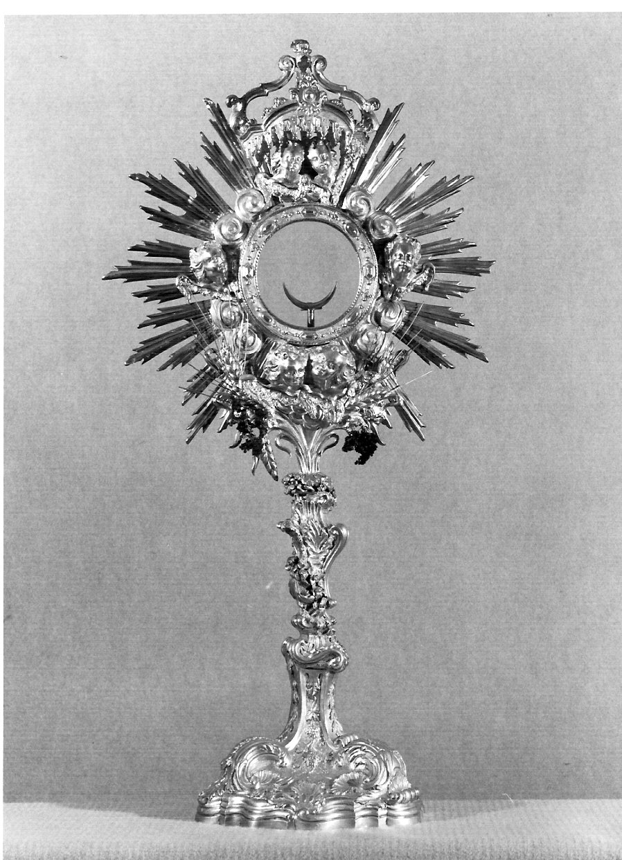 ostensorio - a raggiera, opera isolata - bottega palermitana (sec. XVIII)