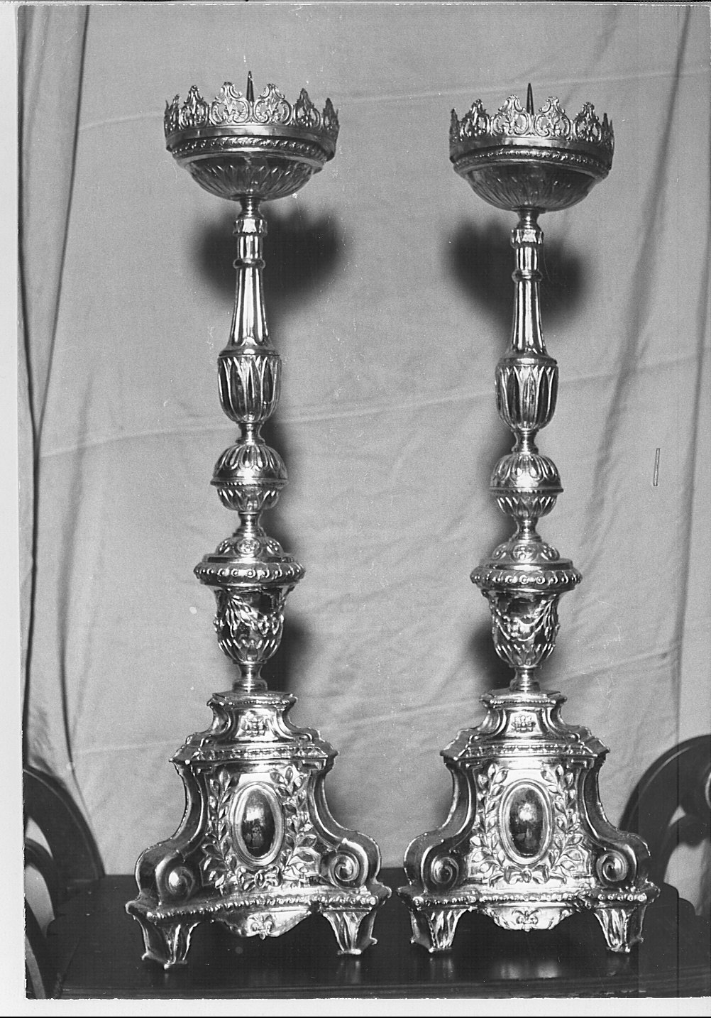candeliere d'altare - bottega lombarda (sec. XIX)