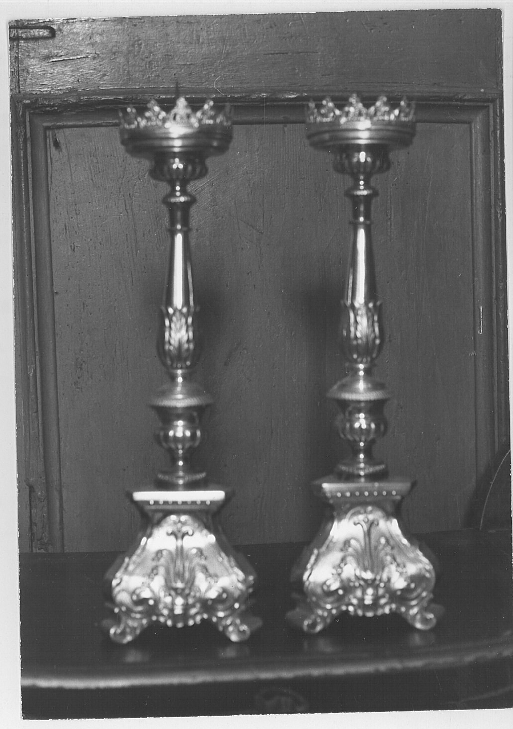 candeliere d'altare, serie - bottega lombarda (fine/inizio secc. XVIII/ XIX)