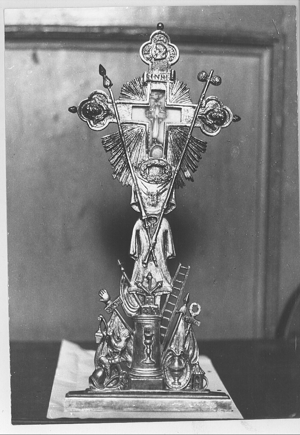 reliquiario - a croce, opera isolata - bottega lombarda (sec. XIX)