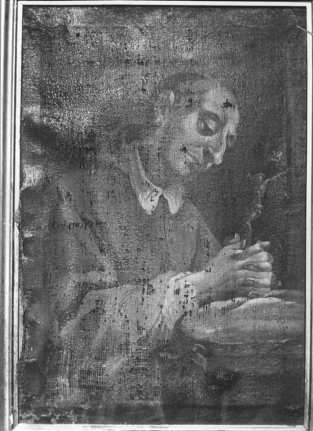 San Carlo Borromeo in preghiera (dipinto, opera isolata) - ambito lombardo (inizio sec. XIX)