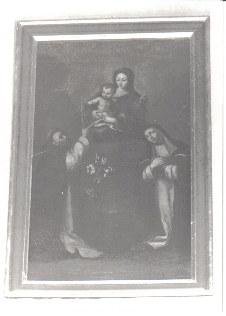 Madonna con Bambino in trono tra santi (dipinto) - bottega lombarda (sec. XVII)