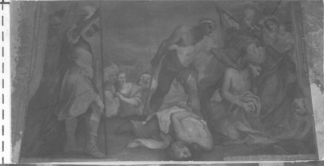 martirio dei SS. Cosma e Damiano (dipinto murale, elemento d'insieme) di Legnani Stefano Maria detto Legnanino (sec. XVII)