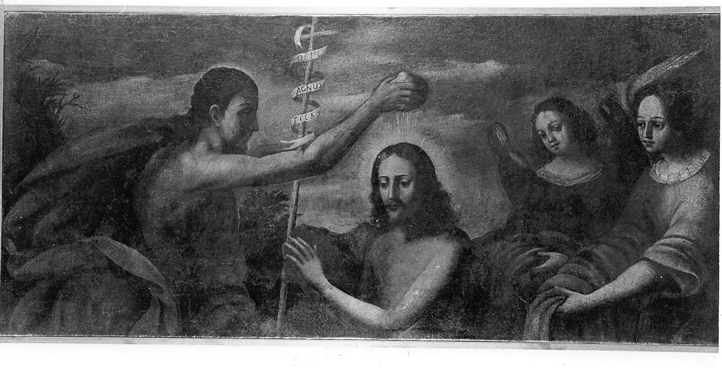 battesimo di Cristo (dipinto, opera isolata) - ambito lombardo (fine/inizio secc. XVI/ XVII)