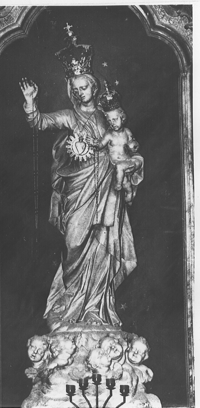 Madonna del Rosario (statua, opera isolata) di Buzzi Elia Vincenzo (attribuito) (sec. XVIII)