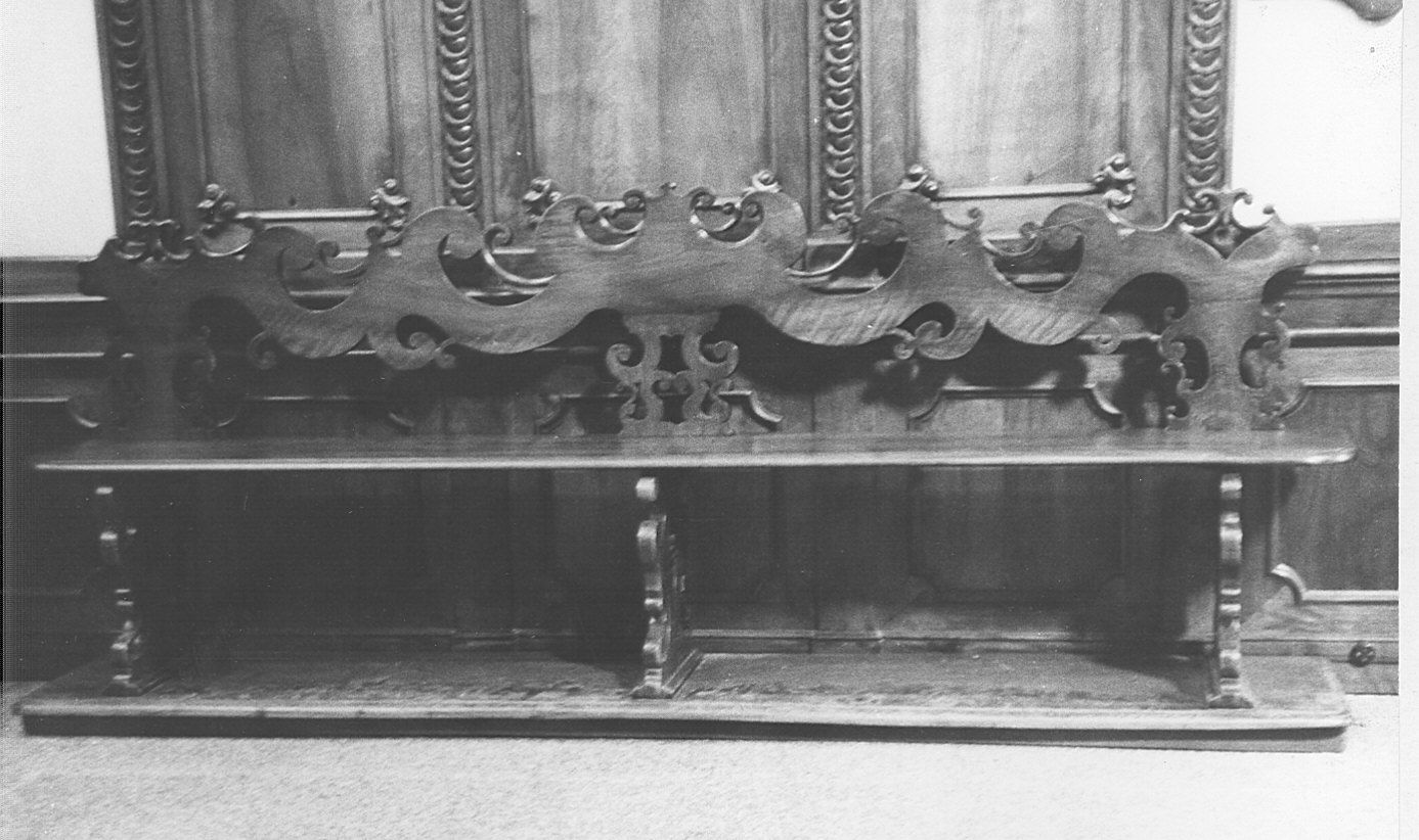panca con schienale - bottega lombarda (metà sec. XVII)