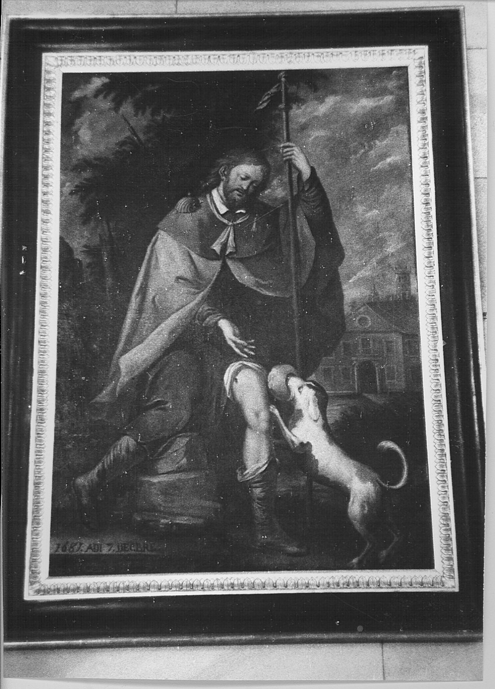 San Rocco (dipinto, opera isolata) - ambito lombardo (sec. XVII)