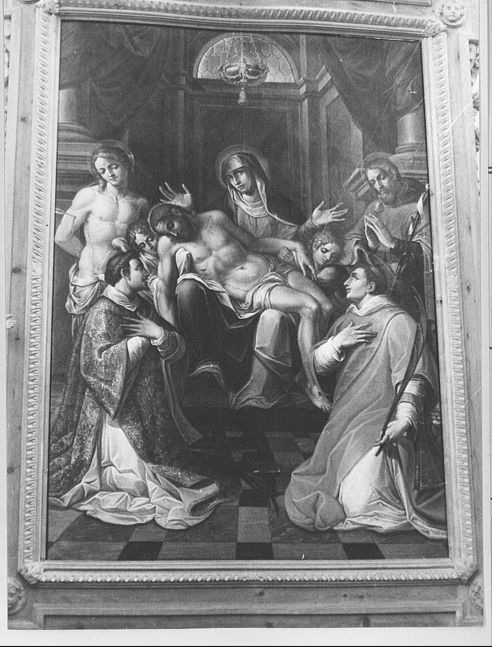 pietà (dipinto, opera isolata) - ambito lombardo (sec. XVII)