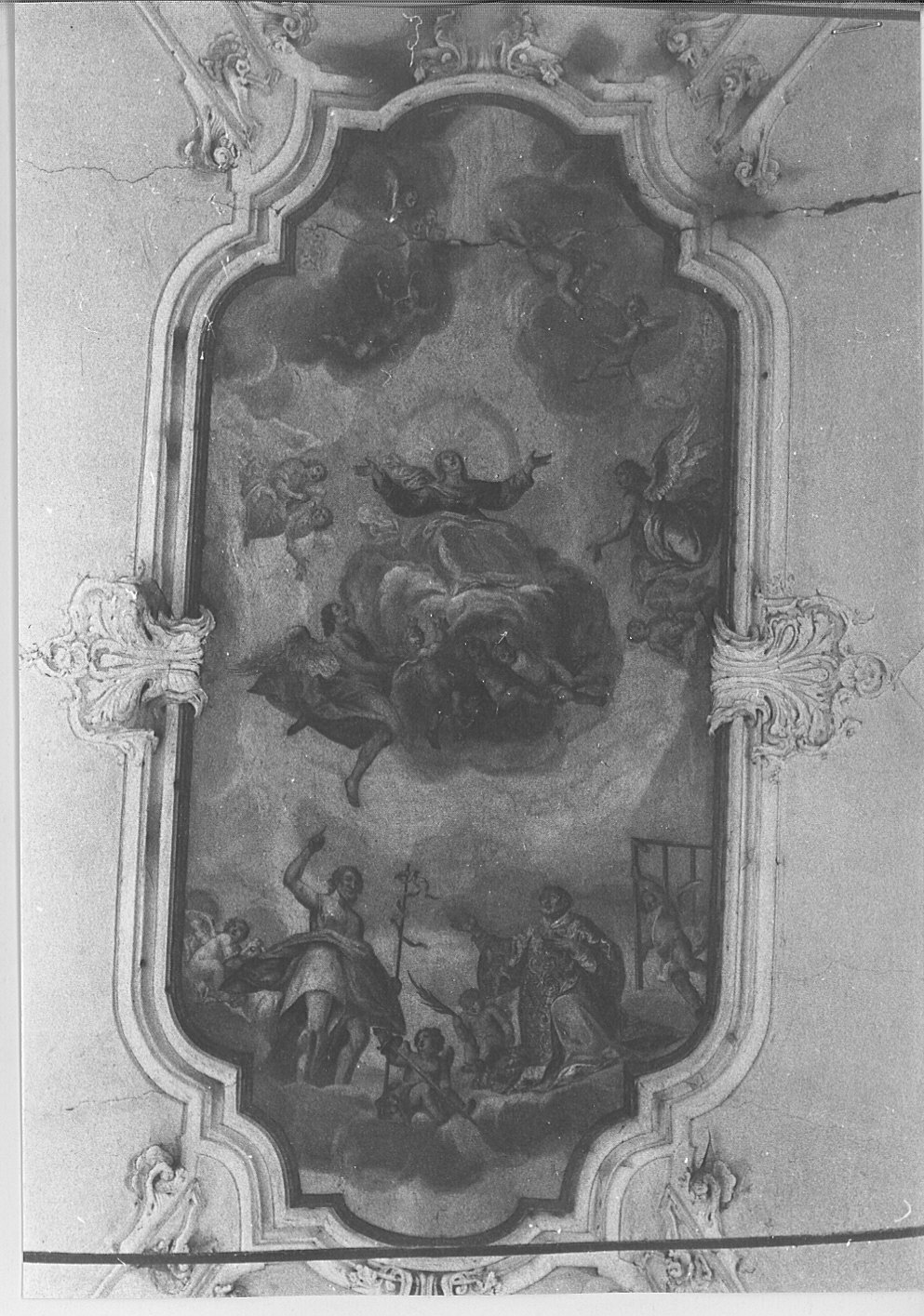 La creazione del mondo/ Assunzione della Madonna (dipinto murale) - ambito lombardo (fine sec. XIX)
