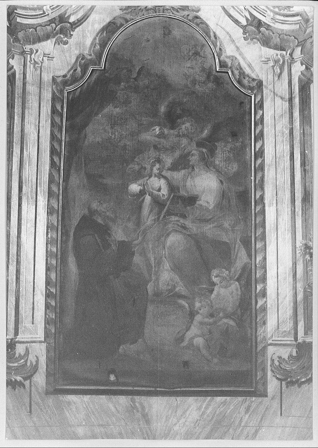 Sant'Anna insegna a leggere a Maria Vergine (dipinto, opera isolata) - ambito lombardo (sec. XVII)