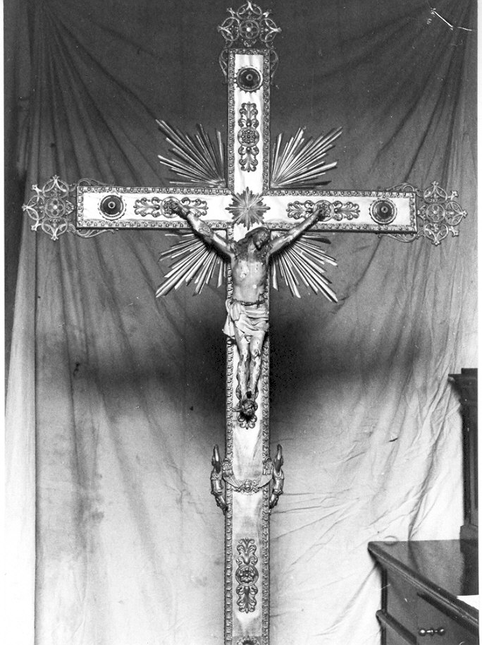 croce processionale, opera isolata - ambito lombardo (seconda metà sec. XVIII)