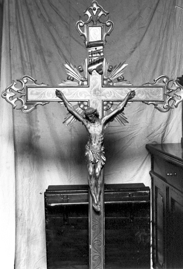 croce processionale, opera isolata - ambito lombardo (seconda metà sec. XVIII)