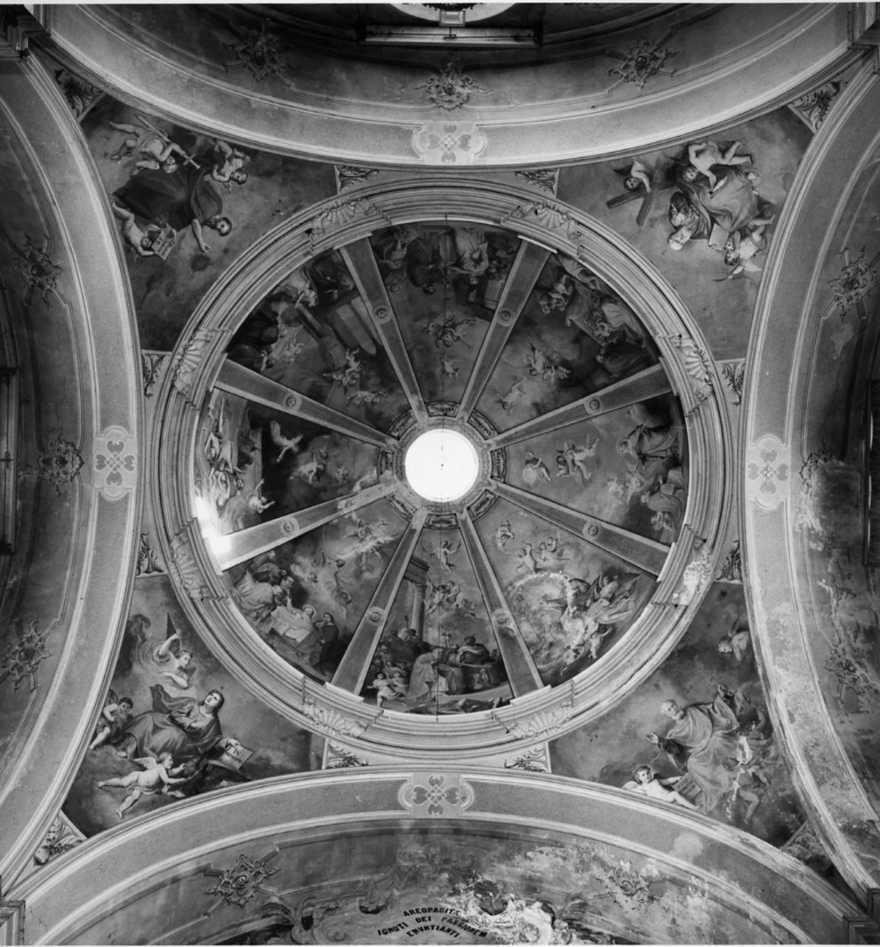 episodi della vita di San Dionigi/ evangelisti (dipinto murale, ciclo) di Garberini Giovanni Battista (sec. XIX)