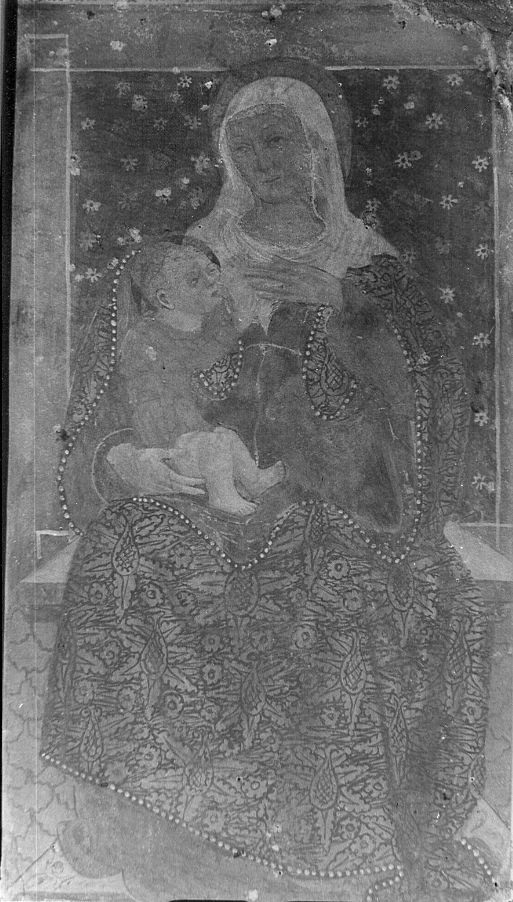Madonna col Bambino, Madonna con Bambino (dipinto murale) di Tommasino da Mortara (attribuito) (sec. XVI)