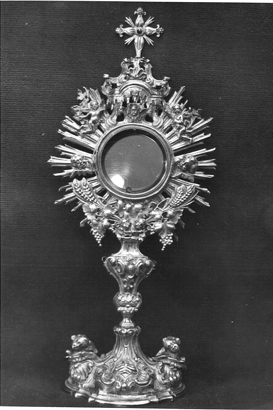 ostensorio - a raggiera - bottega lombarda (prima metà sec. XVIII)
