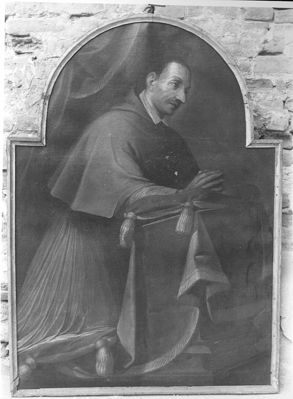 San Carlo Borromeo orante, San Carlo Borromeo in meditazione (dipinto) - ambito lombardo (sec. XVII)