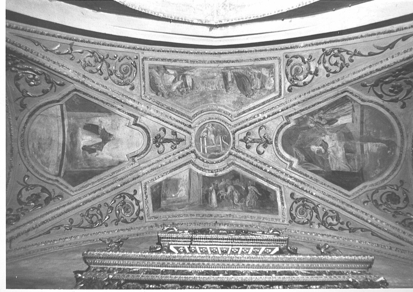 Episodi della vita di San Vincenzo Ferrer, episodi della vita di San Vincenzo Ferrer (decorazione pittorica) di Bartolomeo della Rovere detto Il Genovesino (attribuito) (sec. XVII)