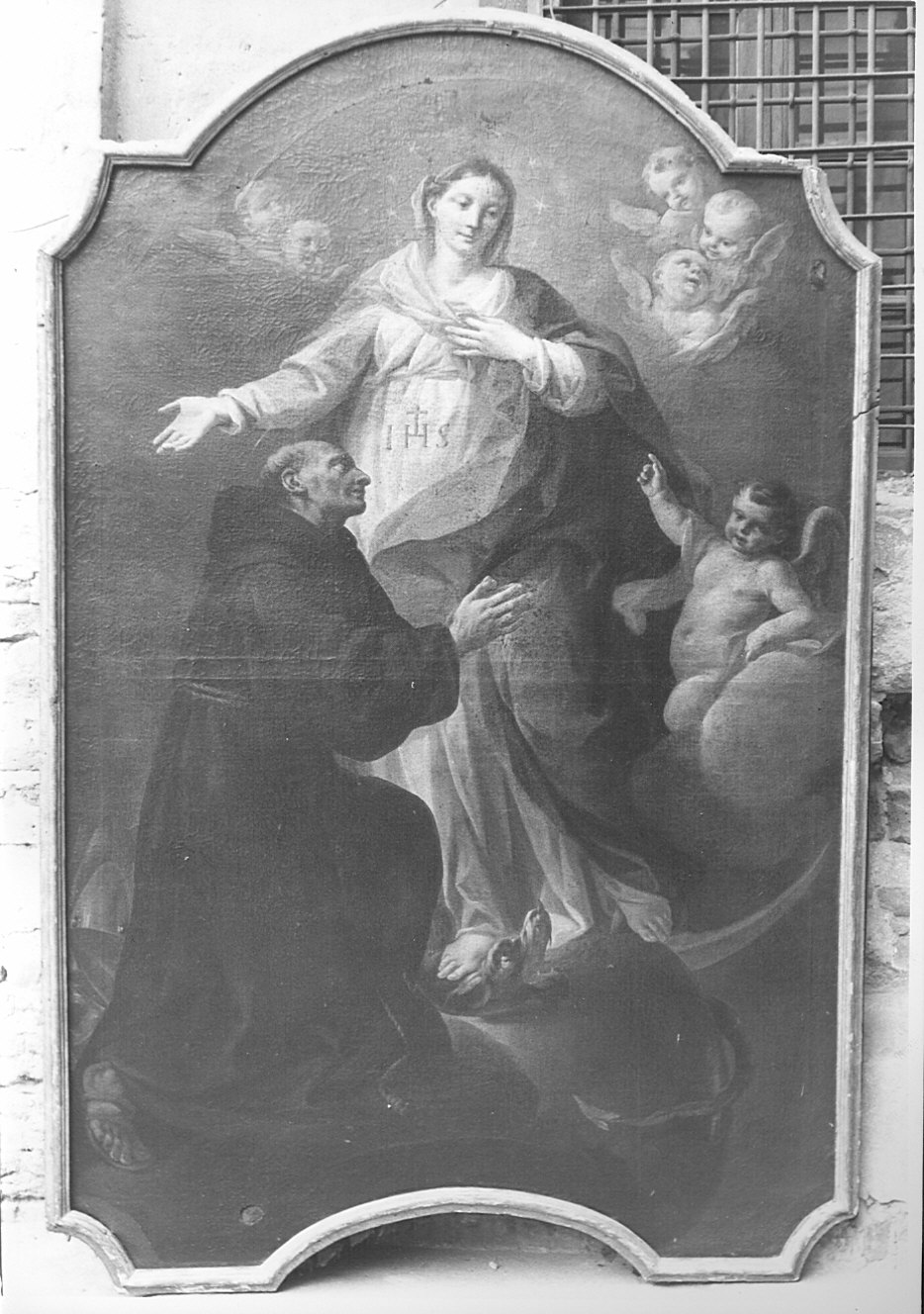 Maria Immacolata con s. Bernardino, Maria Immacolata con s. Bernardino (pala d'altare) di Nuvolone Carlo Francesco (attribuito) (metà sec. XVII)