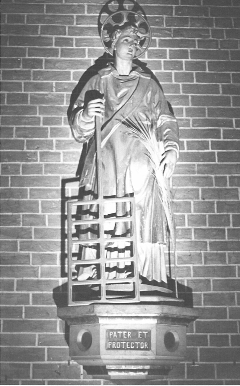 San Lorenzo, San Lorenzo (statua) di Del Conte Virgilio (attribuito) (fine sec. XVI)