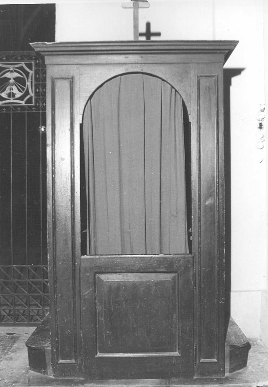 confessionale, coppia - bottega pavese (seconda metà sec. XIX)