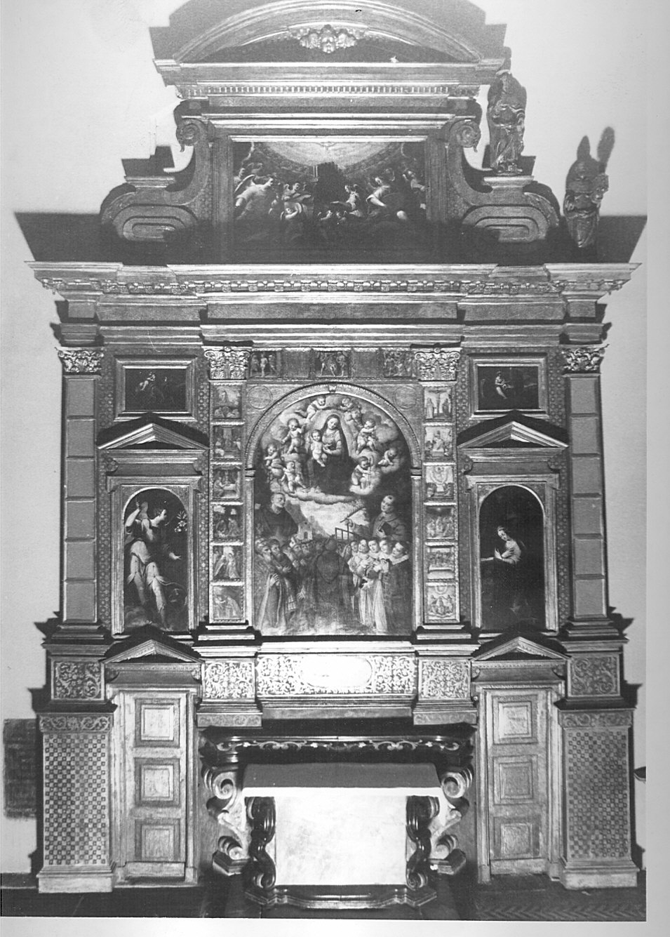 Ancona del Rosario (altare, complesso decorativo) - bottega lombarda (sec. XVI)