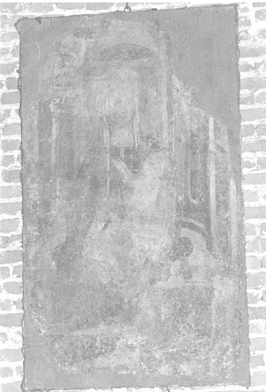 Madonna in trono col Bambino, Madonna in trono con Bambino (dipinto) - ambito lombardo (sec. XV)