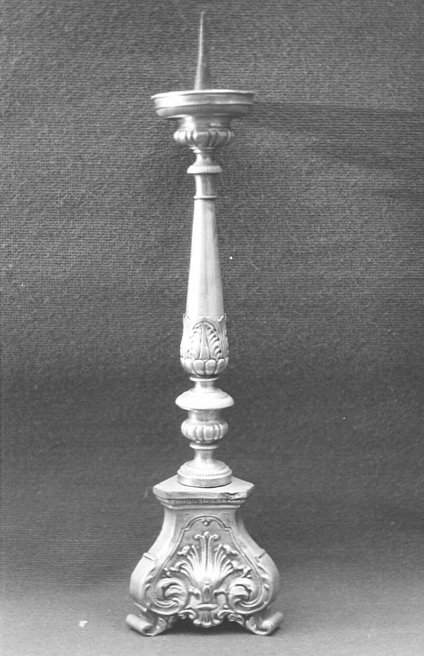 candeliere, coppia - bottega lombarda (metà sec. XIX)