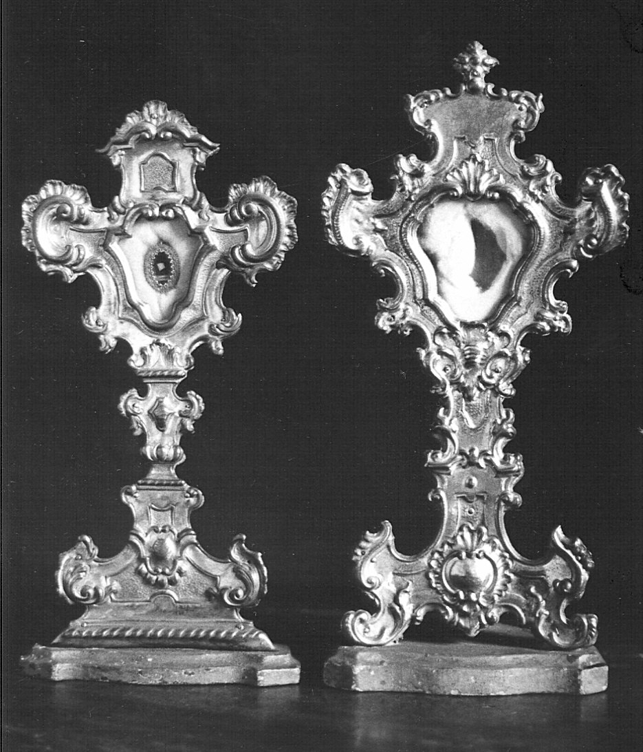reliquiario, coppia - bottega lombarda (prima metà sec. XVIII)