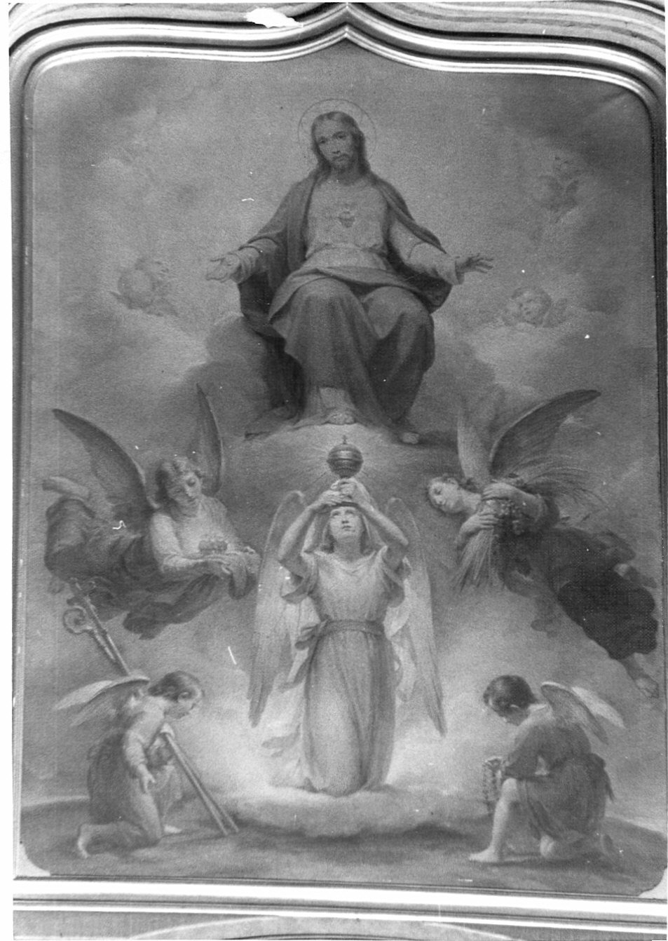 Cristo tra angeli (dipinto) di Gagliardi Pietro (sec. XIX)