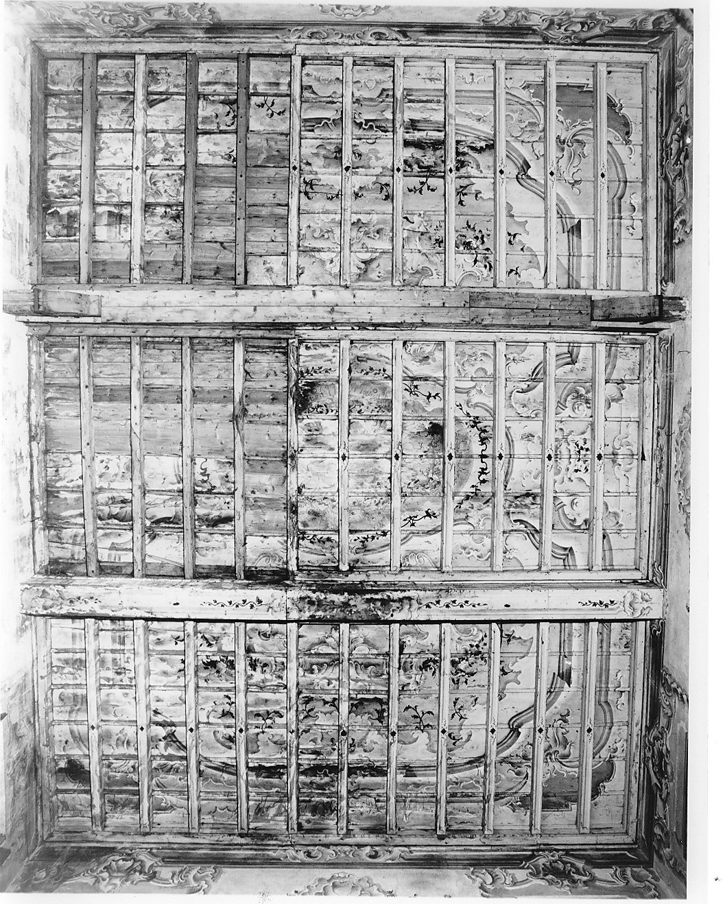 soffitto a cassettoni, opera isolata - bottega italiana (sec. XVIII)