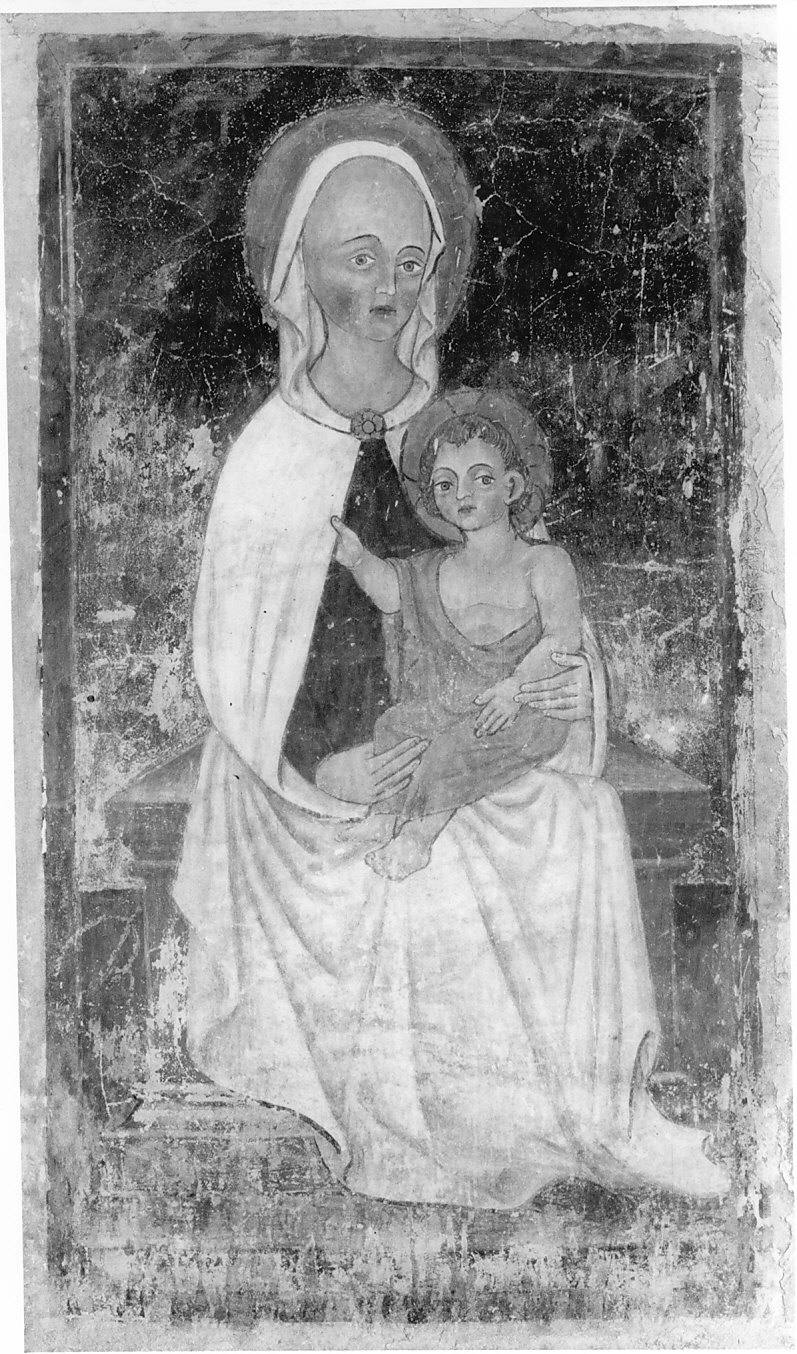 Madonna con Bambino (dipinto murale, opera isolata) - ambito lombardo (seconda metà sec. XV)
