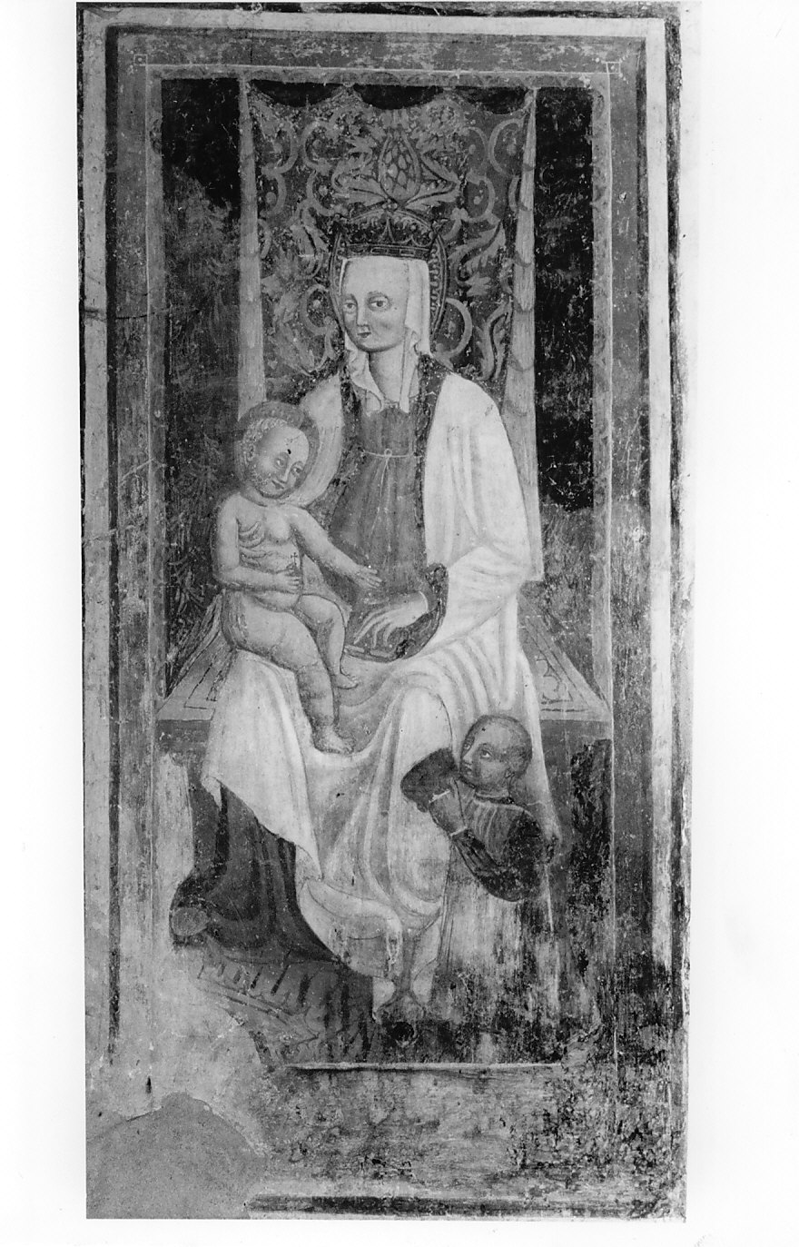 Madonna con Bambino (dipinto murale, opera isolata) - ambito lombardo (seconda metà sec. XV)