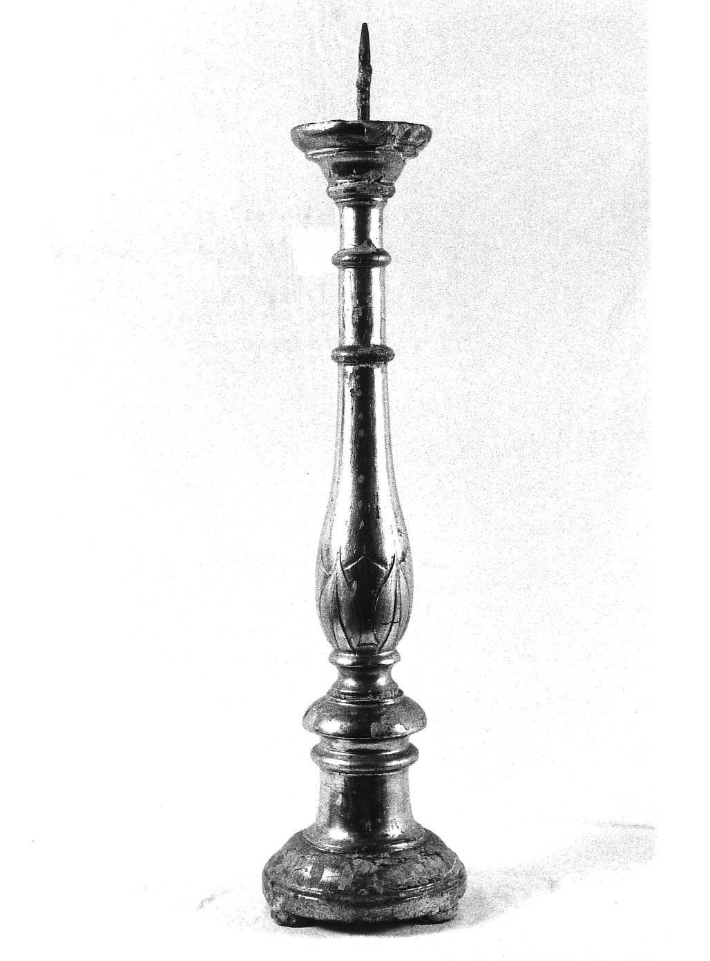 candeliere d'altare, serie - bottega pavese (sec. XIX)
