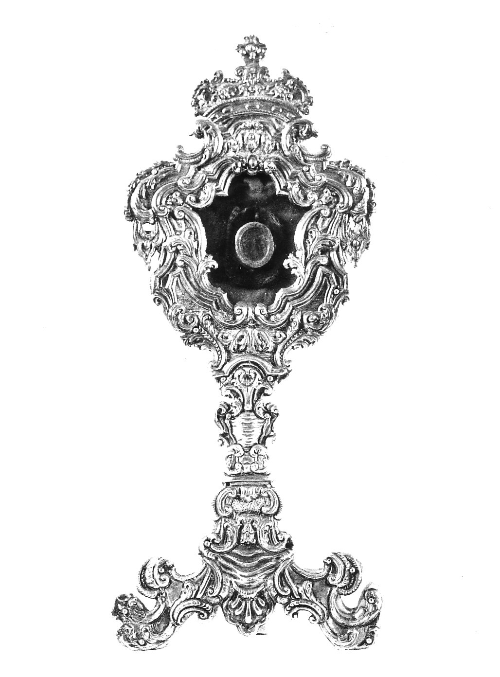 reliquiario - a ostensorio, opera isolata - bottega pavese (sec. XVIII)