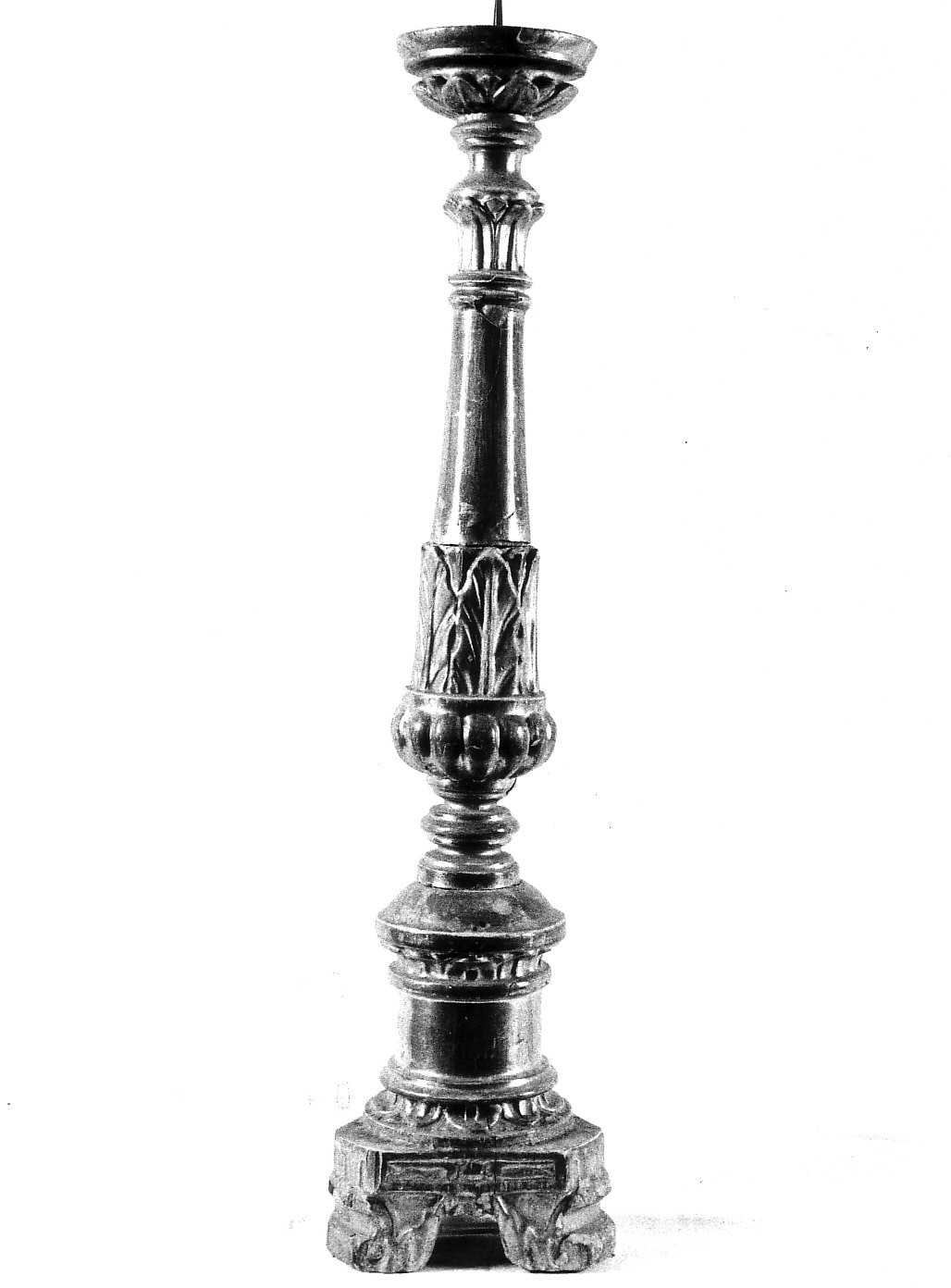 candeliere d'altare, serie - bottega lombarda (prima metà sec. XIX)