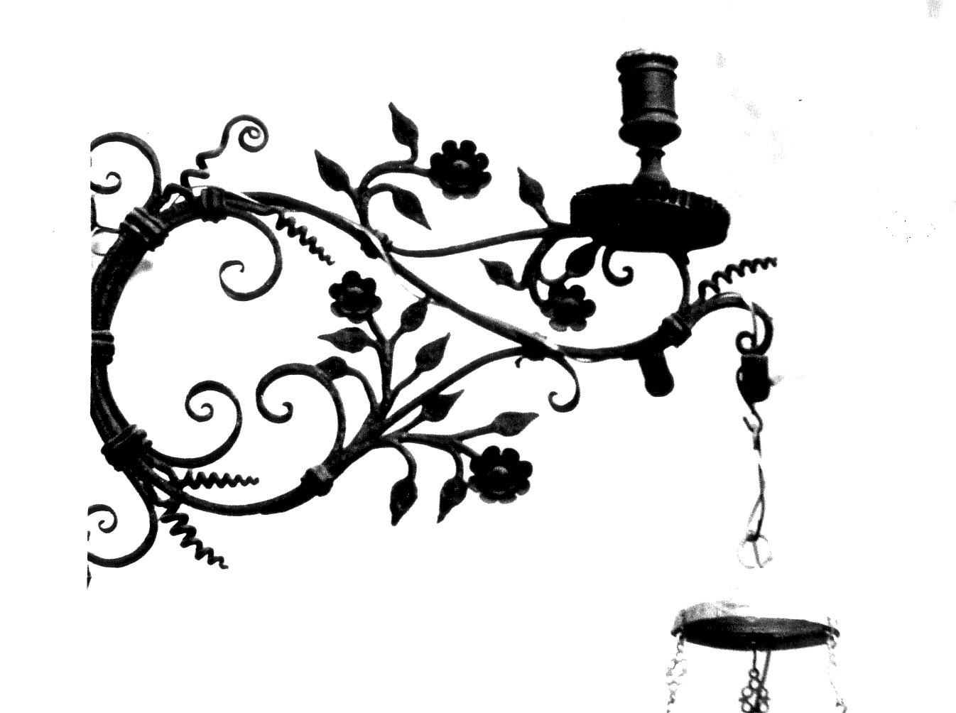 braccio porta lumi da chiesa, coppia - bottega lombarda (sec. XVIII)