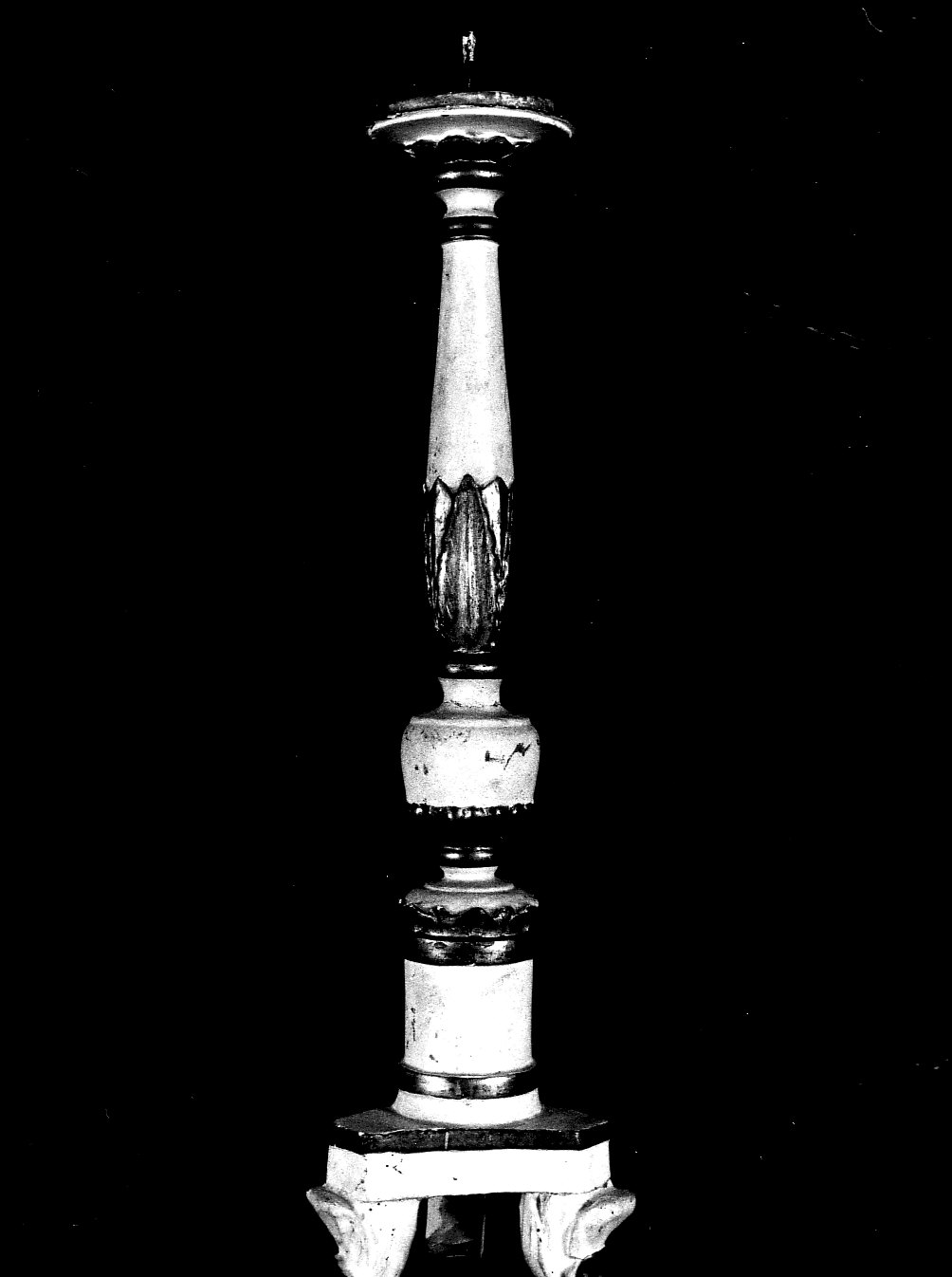 candeliere d'altare, serie - bottega pavese (inizio sec. XIX)