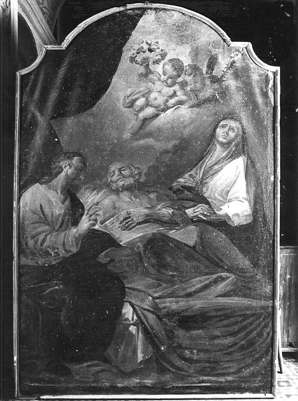 Il transito di San Giuseppe, morte di San Giuseppe (dipinto) - ambito lombardo (prima metà sec. XVIII)