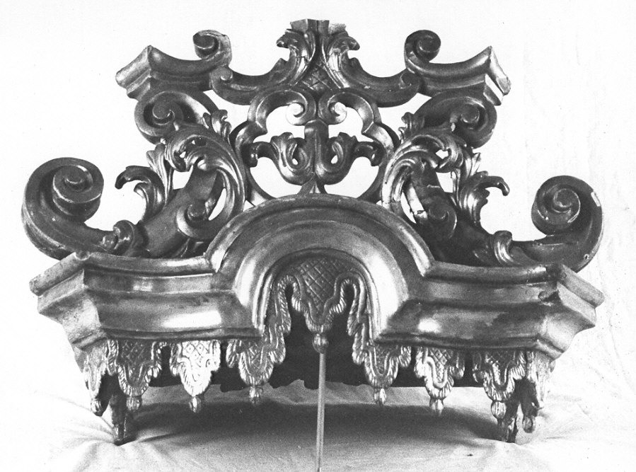baldacchino - a corona, frammento - ambito lombardo (sec. XVIII)