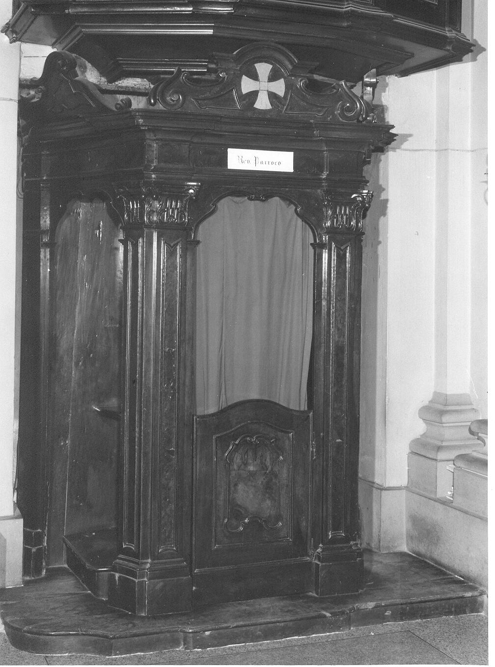 confessionale, opera isolata - bottega lombarda (prima metà sec. XIX)