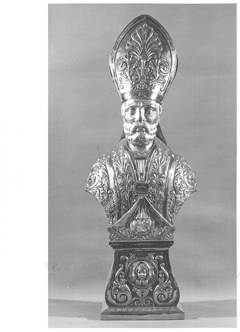 Sant'Agostino (reliquiario - a busto) - bottega lombarda (sec. XIX)